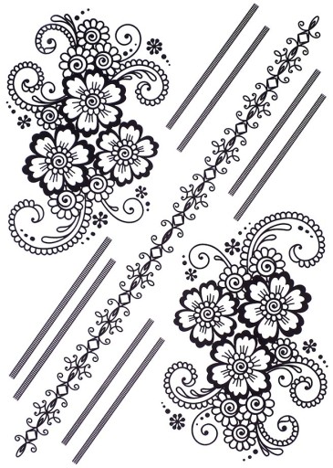 Сильные временные татуировки, такие как цветы Ловича Flowers Sheet TM68