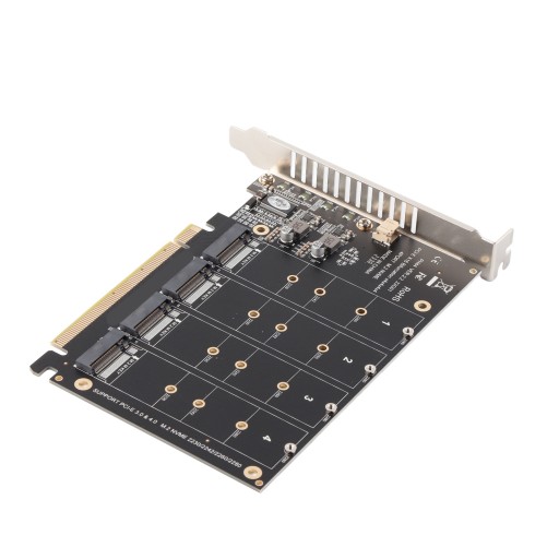 Адаптер m.2 nvme ssd to pcie x16, 4-портовая высокоскоростная карта Soft Raid 4x32 Гбит/с