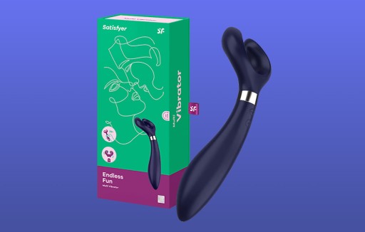 SATISFYER СДВИЖНОЙ ДВУХСТОРОННИЙ ВИБРАТОР ДЛЯ ПАР, МАССАЖЕР КЛИТОРАЛЬНЫХ сосков