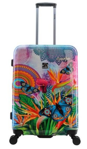 Средний дорожный чемодан, цветной - SAXOLINE BUTTERFLY Nature 1432H0.60.10