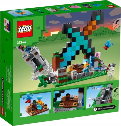LEGO Minecraft 21244 Base Diamond Sword Creeper Pig Skeleton Explosion