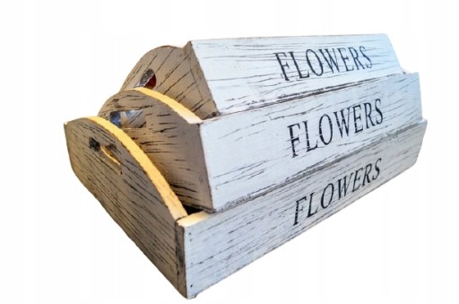 TACA DREWNIANA FLOWERS 29X19CM