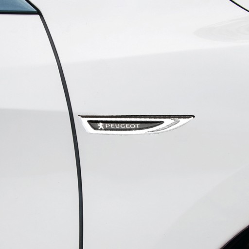 2шт Peugeot боковая металлическая наклейка на автомобиль