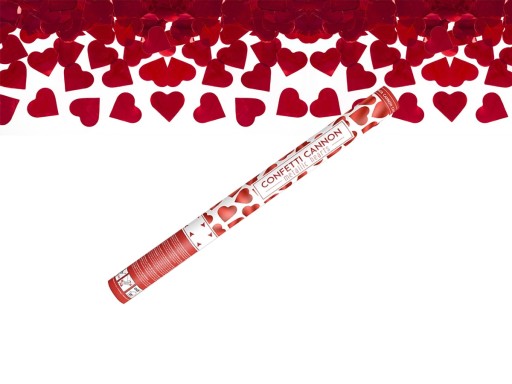Пневматическая пушка для стрельбы конфетти RED HEARTS свадьба 60см