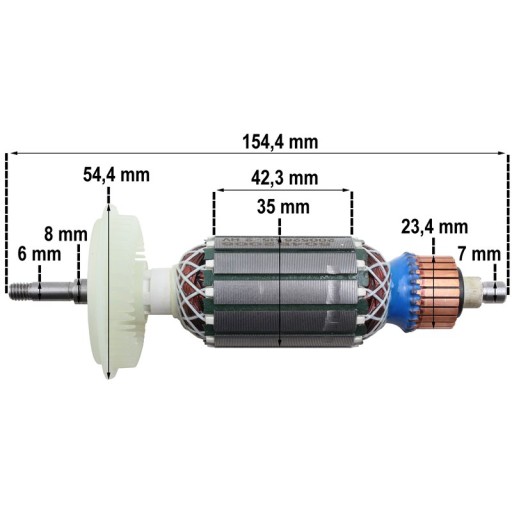 Ротор шлифовальной машины для Bosch GWS 850 C, 1604010667