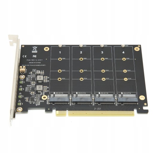 КАРТА АДАПТЕРА С 4 ПОРТАМИ Твердотельный накопитель M.2 NVME ДЛЯ РАСШИРЕНИЯ КАРТЫ