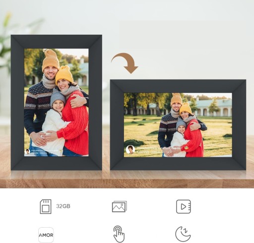 Цифровая фоторамка 1280*800 IPS сенсорный экран 32 ГБ Wi-Fi