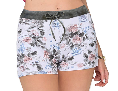 ШОРТЫ хлопковые короткие FLOWERS SHORTS 311R 36 S