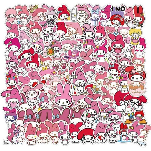 100 sztuk naklejki Hello Kit ty Kuromi moja