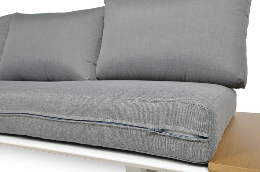 SORRENTO WOOD Белый садовый угловой диван