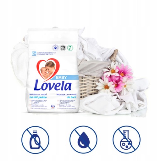 Гипоаллергенный стиральный порошок LOVELA Детский для белого белья, 41 стирка, 4,1 кг