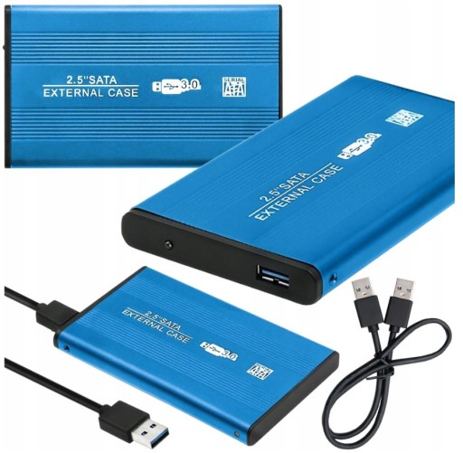 ЧЕХОЛ ДЛЯ ЖЕСТКОГО ДИСКА AOL 2,5 ОТСЕКА SATA USB 3 СИНИЙ
