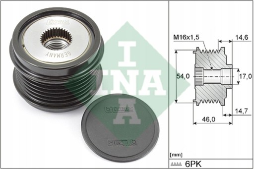 Генератор-обгонная муфта Schaeffler INA 535 0308 10