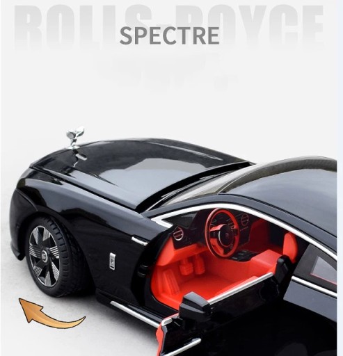 1:24 Rolls-Royce Spectre, модель автомобиля из сплава, литая игрушка, металлический звук, литой под давлением