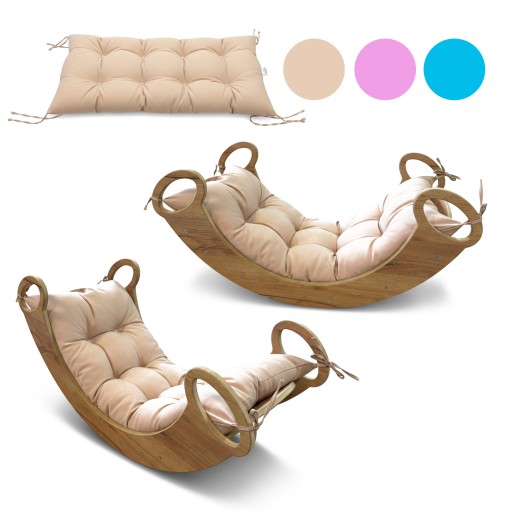 Качели Монтессори «3 в 1» для детей с горкой и скалодромом Wood Style