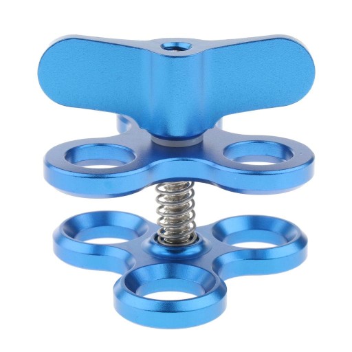 1-дюймовый подводный шаровой зажим с 3 отверстиями Easy Blue
