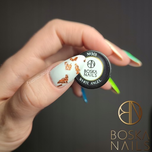 BOSKA NAILS 2x гибридный лак БЕЛЫЙ ЧЕРНЫЙ + БЕСПЛАТНО