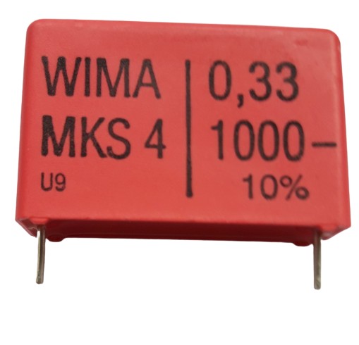 Kondensator WIMA MKS4 0,33uF 1000V DC 400V AC 2szt