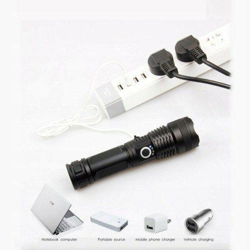 МОЩНЫЙ ФОТОЭЛЕКТРИЧЕСКИЙ ФОНАРИК СВЕТОДИОДНЫЙ USB-ДИСПЛЕЙ