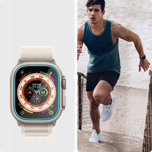 Стекло Spigen для Apple Watch Ultra 49 мм с аппликатором, стеклом, крышкой