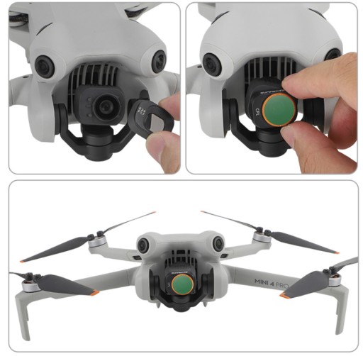 Набор фильтров с серыми фильтрами в корпусе ND16 + ND64 + ND256 для DJI MINI 4 PRO
