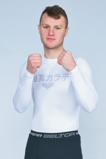 ФУТБОЛКА BELTOR WHITE RASHGUARD KARATE СУБЛИМАЦИОННАЯ ТЕРМОФУТБОЛКА, БЕЛАЯ, размер S