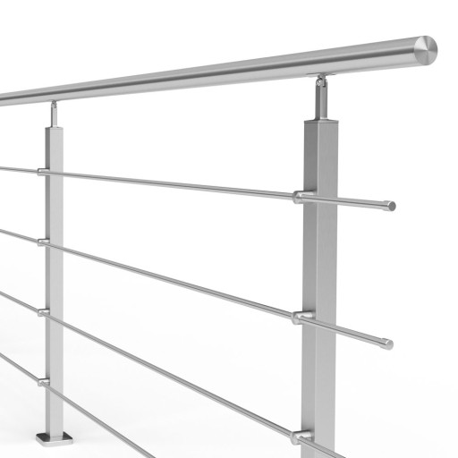 Balustrada nierdzewna balkonowa schodowa barierka 4 x Ø12 mm długość 3 m