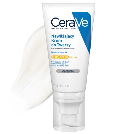 CeraVe Увлажняющий крем для лица для нормальной и сухой кожи с SPF 50 52мл