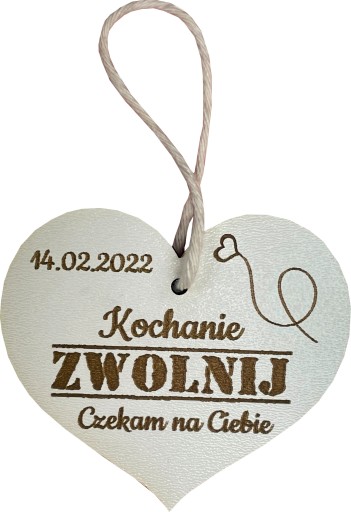 PREZENT ZAWIESZKA WALENTYNKI JEDŹ OSTROŻNIE GRAWER