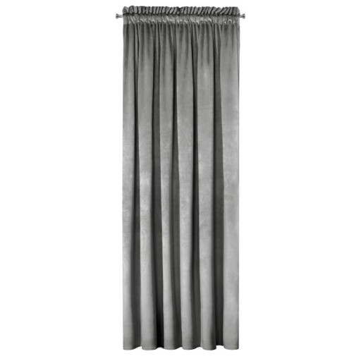 Zasłona aksamit welwet welur 135x270 stal ROSA