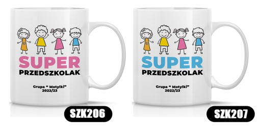 KUBEK 330ml dla PRZEDSZKOLAKA Ucznia Prezent Wzory