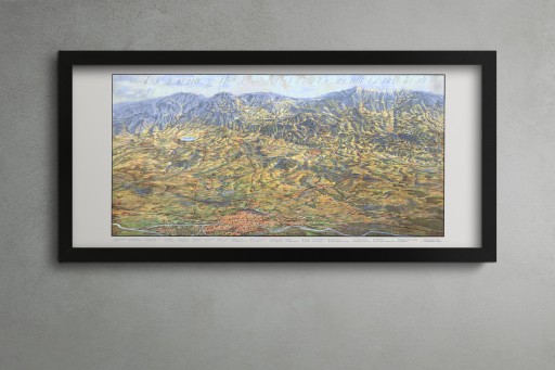 Карта польских лесов (охотничья карта) UNIKAT 50x40