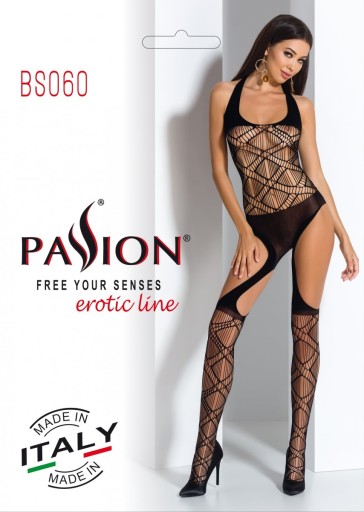BS060 czarny uniwersalny - Bodystocking Box
