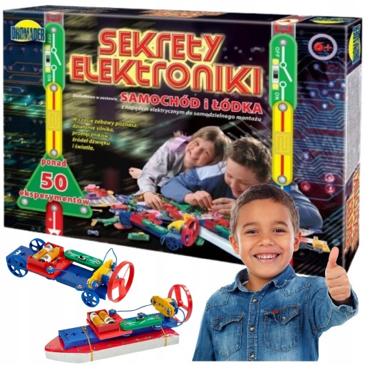 SEKRETY ELEKTRONIKI ZESTAW NAUKA SAMOCHÓD I ŁÓDKA