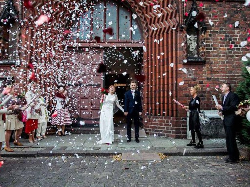 Тубус для стрельбы CONFETTI HEARTS WHITE WEDDING 80 см