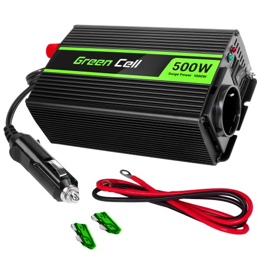 Автомобильный инвертор Green Cell, инвертор напряжения 24 В, 500 Вт, 1000 Вт, USB