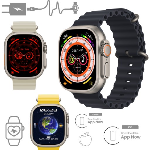 SMARTWATCH ULTRA SMART ULTRAWATCH МУЖЧИНЫ ЖЕНЩИНЫ МЕНЮ PL GPS ВОДОНЕПРОНИЦАЕМЫЙ NFC