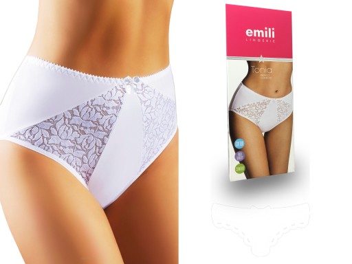 EMILI Тоня Кружевные трусики-слипы Белые L