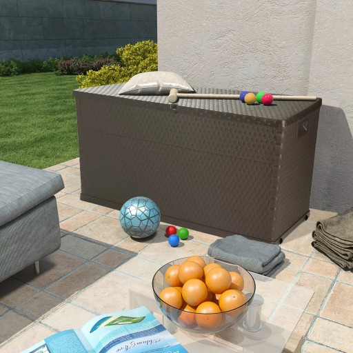 vidaXL Garden Box Коричневый 120x56x63 см ПП Ротанг 4371