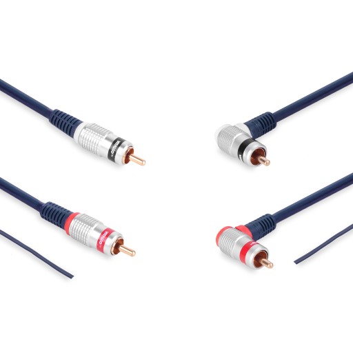 Kabel 2x RCA Kątowe + Sterowanie VITALCO 0,5m
