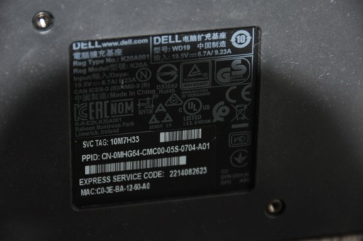 Док-станция Dell WD19-USB-C1 + оригинальный адаптер питания Dell 130 Вт