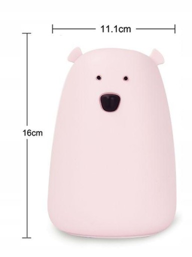 Мягкий силиконовый светильник BIG BEAR - цвета!