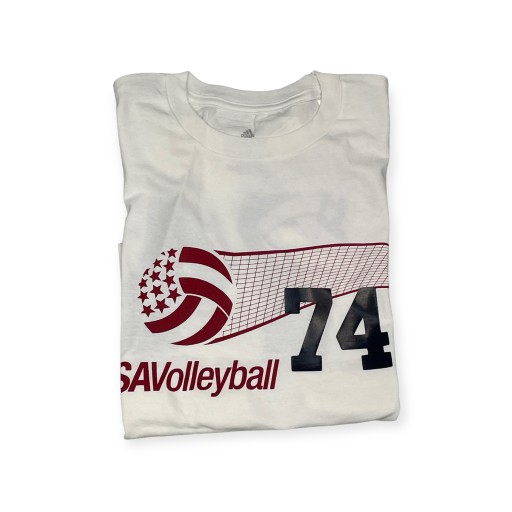 Мужская белая футболка ADIDAS VOLLEYBALL S 74