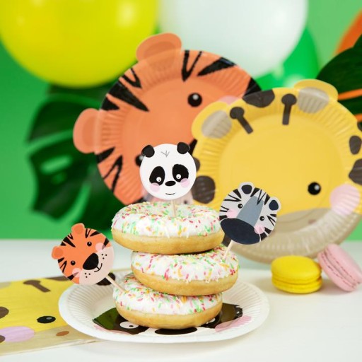 ТОППЕРЫ ДЛЯ ТОРТА ЖИВОТНЫЕ ZOO SAFARI PARTY 8 ШТ.