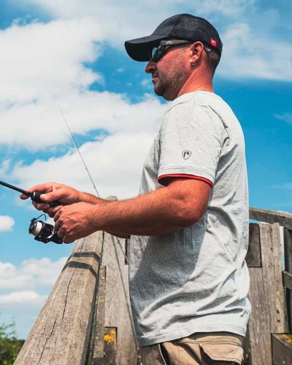 Fox Rage Voyager Tee Light Grey M T -Frish: Medium (m)