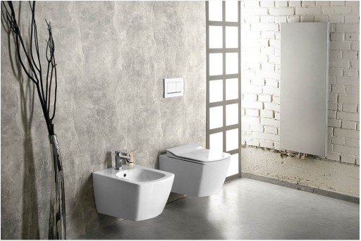 Подвесной унитаз без оправы с SLIM SEAT