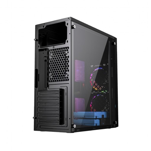 Корпус для игрового компьютера Fornax M100RGB RGB ATX со светодиодной подсветкой