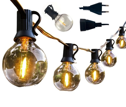 Wodoodporna GIRLANDA Żarówkowa LED G40 - 9 metrów