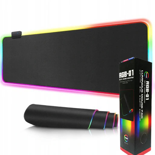 Коврик для игровой мыши со светодиодной подсветкой RGB, БОЛЬШОЙ XXL