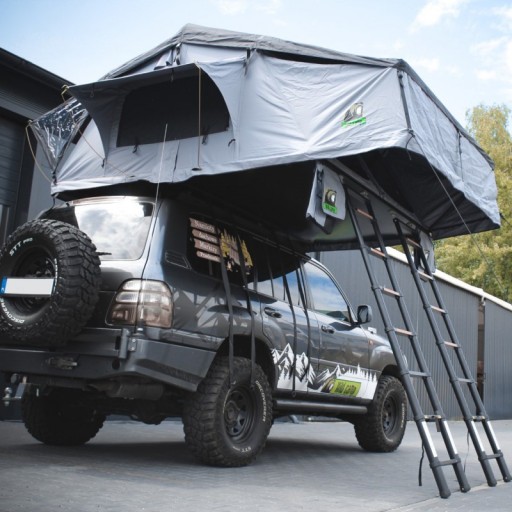 Палатка на крышу Wild Camp Hudson 220 серая - автомобильная палатка